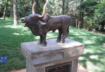 不銹鋼水牛雕塑,田間景觀小品,抽象幾何原理 (8)