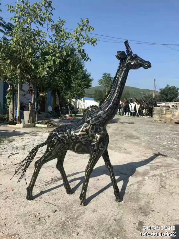 不銹鋼長頸鹿雕塑,異形幾何動物,售樓處小區擺件 (2) 不銹鋼長頸鹿雕塑,異形幾何動物,售樓處小區擺件 (2)