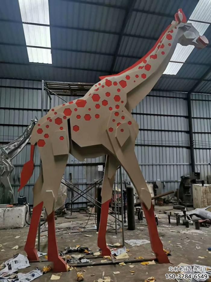 不銹鋼長頸鹿雕塑,異形幾何動物,售樓處小區擺件 (3) 不銹鋼長頸鹿雕塑,異形幾何動物,售樓處小區擺件 (3)
