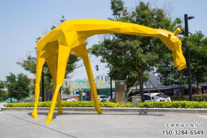 不銹鋼長頸鹿雕塑,異形幾何動物,售樓處小區擺件 (7) 不銹鋼長頸鹿雕塑,異形幾何動物,售樓處小區擺件 (7)