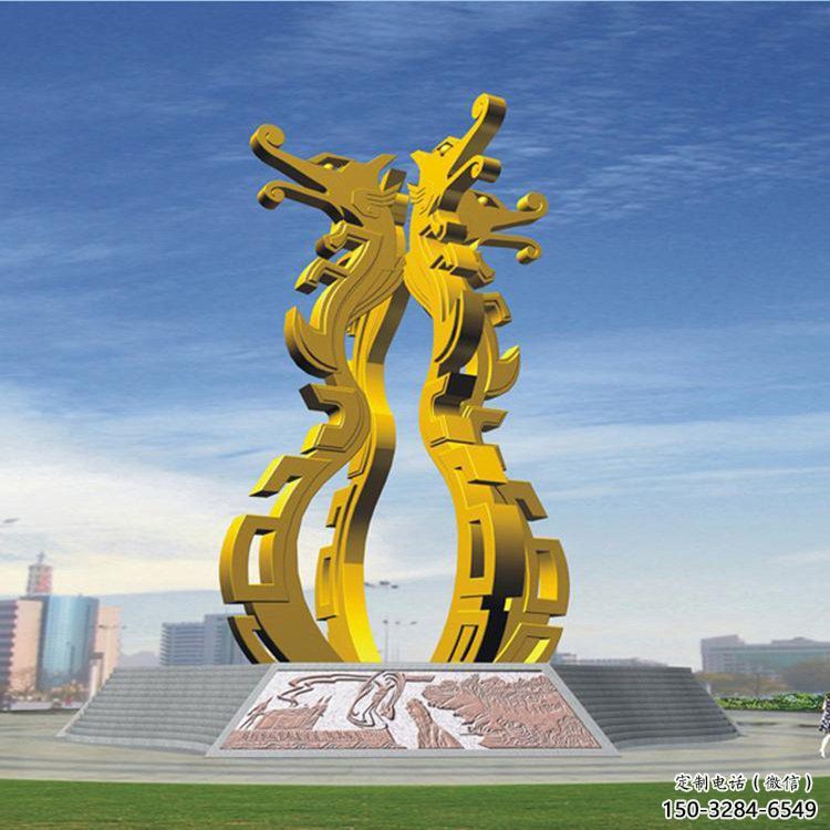 不銹鋼龍形雕塑,大型動物景觀,烤漆工藝制作 (2) 不銹鋼龍形雕塑,大型動物景觀,烤漆工藝制作 (2)