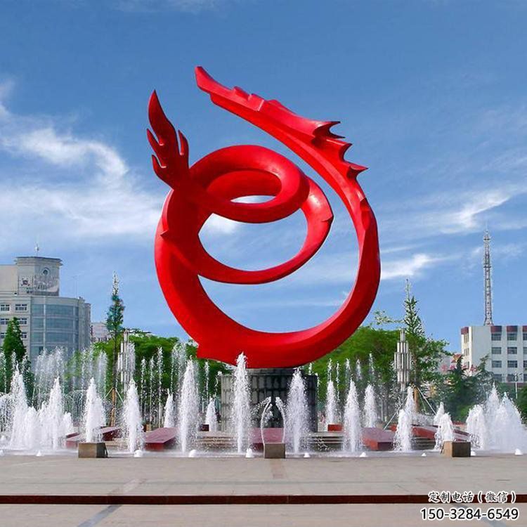 不銹鋼龍形雕塑,大型動物景觀,烤漆工藝制作 (4) 不銹鋼龍形雕塑,大型動物景觀,烤漆工藝制作 (4)