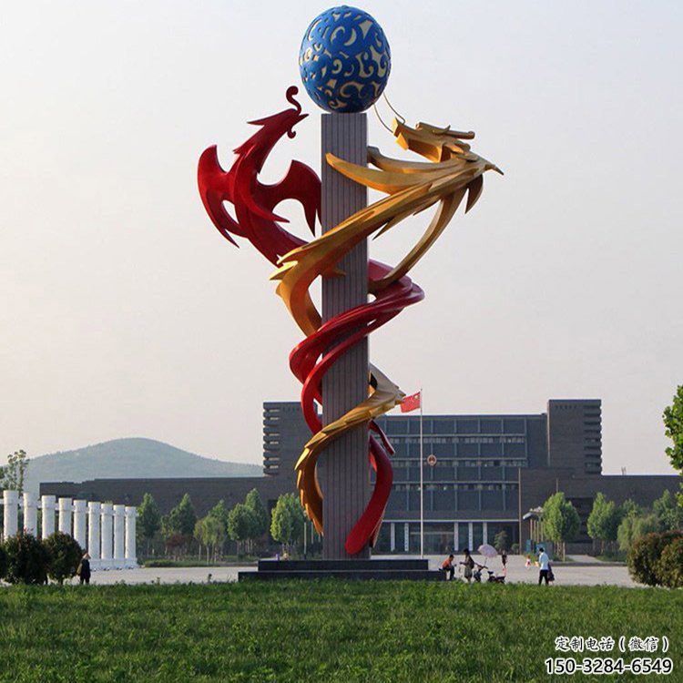 不銹鋼龍形雕塑,大型動物景觀,烤漆工藝制作 (5) 不銹鋼龍形雕塑,大型動物景觀,烤漆工藝制作 (5)