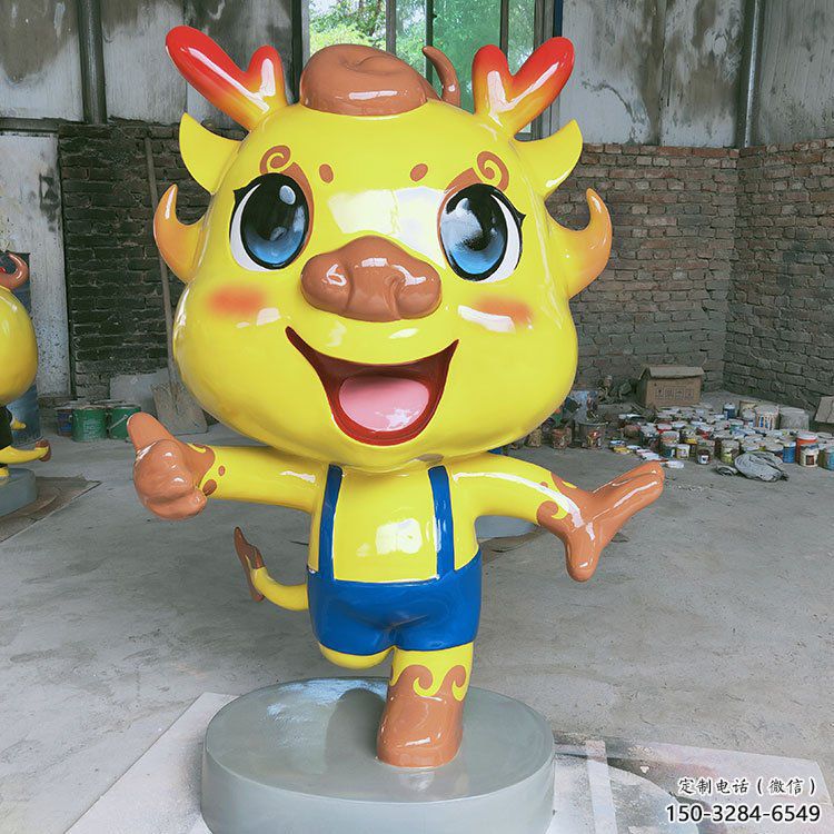 卡通龍形雕塑,抽象彩繪工藝,動漫動物擺件 (3) 卡通龍形雕塑,抽象彩繪工藝,動漫動物擺件 (3)