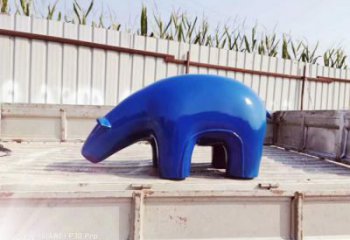 不銹鋼大熊雕塑，公園廣場雕塑，仿真彩繪工藝 (3)