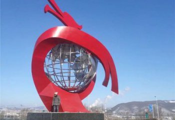 不銹鋼龍形雕塑，大型動物景觀，烤漆工藝制作 (6)