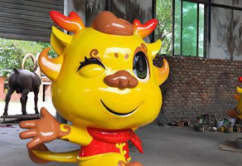 卡通龍形雕塑，抽象彩繪工藝，動漫動物擺件 (2)