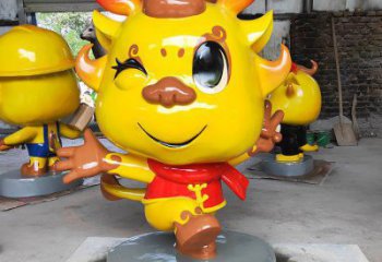 卡通龍形雕塑，抽象彩繪工藝，動漫動物擺件 (4)