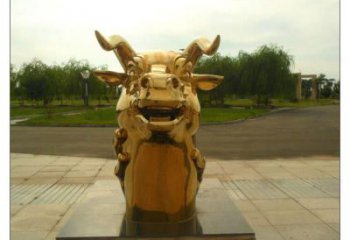 不銹鋼生肖雕塑，鍍鈦工藝，公園廣場戶外擺放 (1)