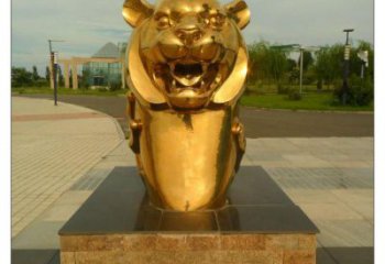 不銹鋼生肖雕塑，鍍鈦工藝，公園廣場戶外擺放 (3)