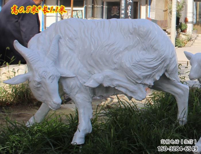 創(chuàng)意山羊雕塑廠家 步行街店門口雕塑 影視劇小品