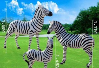 斑馬雕塑生產廠家,仿真彩繪工藝,公園廣場街頭小品