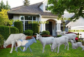 商場綿羊雕塑 仿真動(dòng)物雕塑 店門口小品