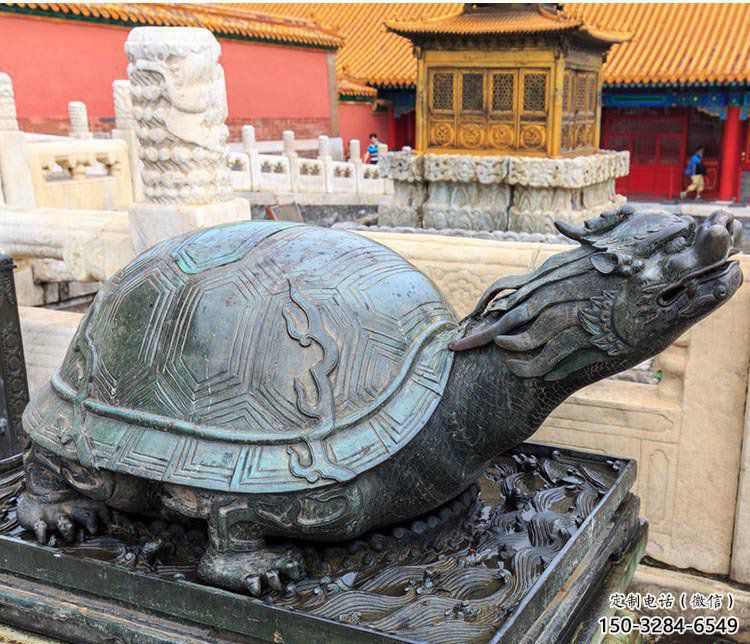 銅海龜雕塑生產制作，神獸動物，仿古公園廣場擺件