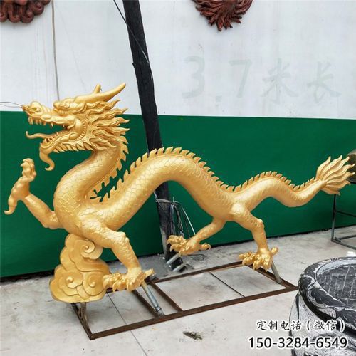 加工龍頭雕塑，鑄銅動物雕塑，房地產(chǎn)售樓處擺件