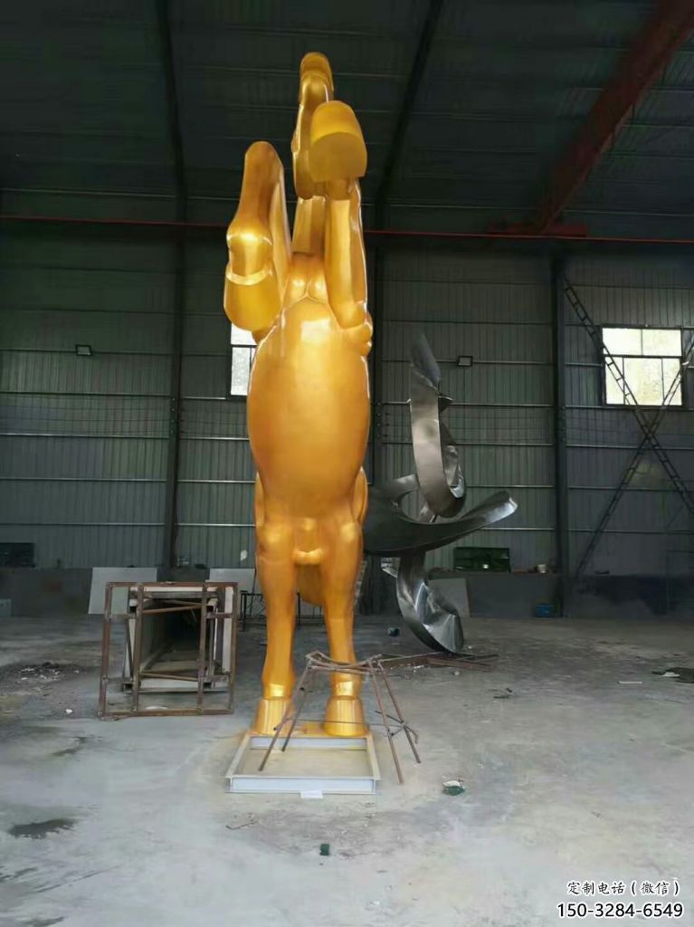 公園奔馬雕塑,城市街頭擺件,不銹鋼動物小品 公園奔馬雕塑,城市街頭擺件,不銹鋼動物小品