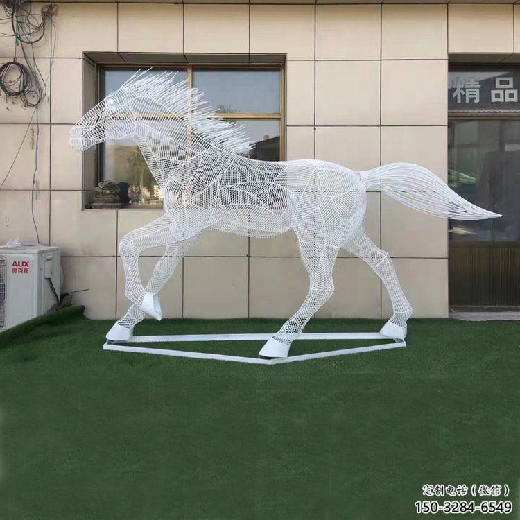 鏤空奔馬雕塑,城市動物擺件,大型廣場小品 鏤空奔馬雕塑,城市動物擺件,大型廣場小品
