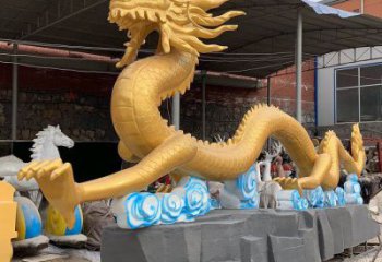 抽象龍頭雕塑，鑄銅動物雕塑，房地產(chǎn)售樓處擺件