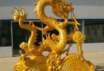 大型龍頭雕塑，鑄銅動物雕塑，房地產(chǎn)售樓處擺件