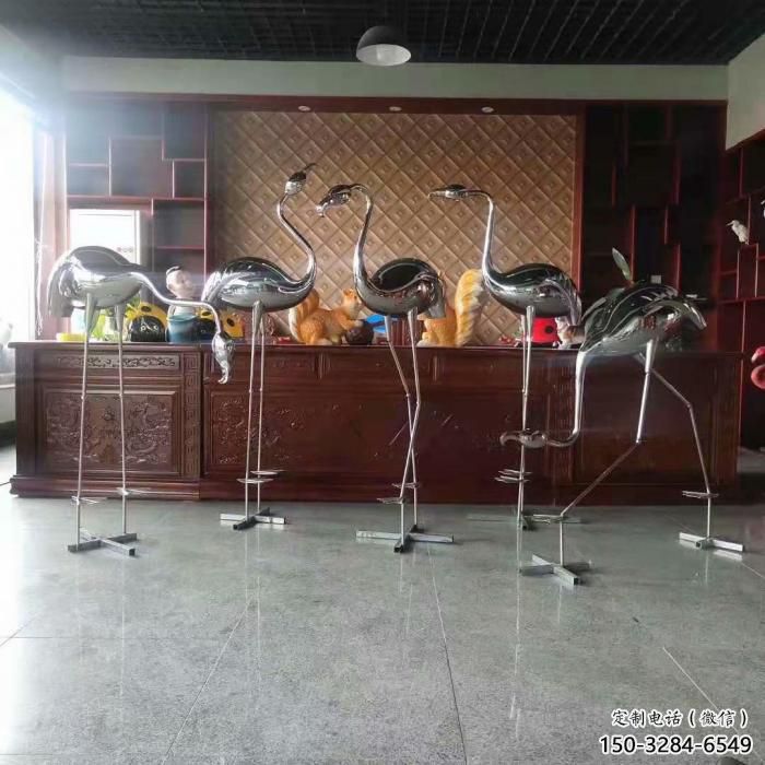 售樓處不銹鋼丹頂鶴雕塑 商業街仿真雕塑 動物擺件 售樓處不銹鋼丹頂鶴雕塑 商業街仿真雕塑 動物擺件