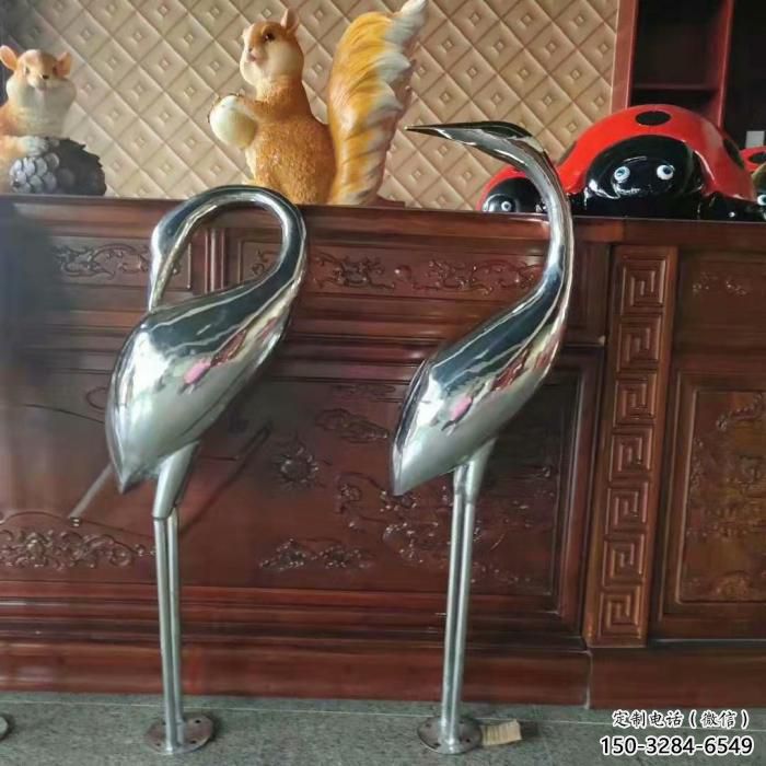 園林不銹鋼丹頂鶴雕塑 風景區仿真雕塑 廣場小品 園林不銹鋼丹頂鶴雕塑 風景區仿真雕塑 廣場小品