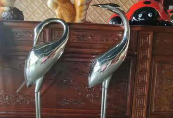 園林不銹鋼丹頂鶴雕塑 風景區(qū)仿真雕塑 廣場小品