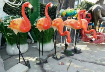 城市玻璃鋼丹頂鶴雕塑 風景區(qū)彩繪雕塑 抽象擺件