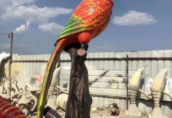 優(yōu)價(jià)鸚鵡雕塑,鳥禽擺件,彩繪仿真工藝