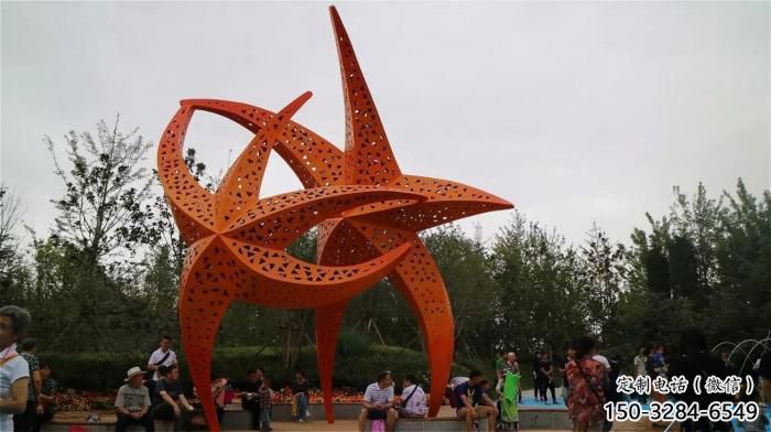 不銹鋼公園海星雕塑 酒店門口雕塑 彩繪擺件 不銹鋼公園海星雕塑 酒店門口雕塑 彩繪擺件