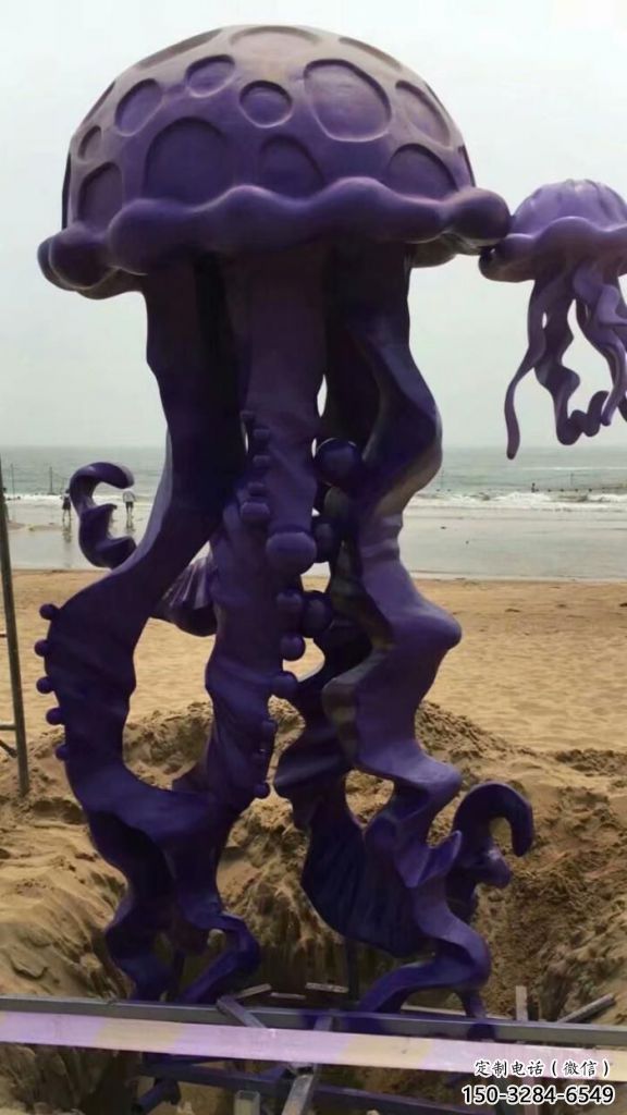 玻璃鋼幾何水母雕塑 庭院仿真雕塑 彩繪擺件 玻璃鋼幾何水母雕塑 庭院仿真雕塑 彩繪擺件