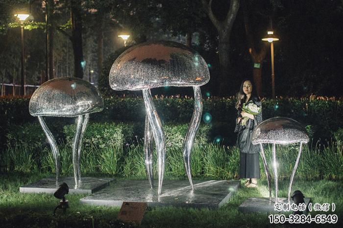 不銹鋼庭院水母雕塑 城市古銅色雕塑 音樂小品 不銹鋼庭院水母雕塑 城市古銅色雕塑 音樂小品