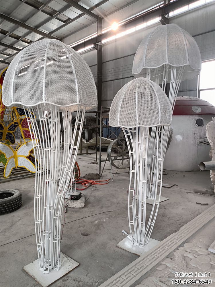 城市水母雕塑 風景區彩繪雕塑 抽象擺件 城市水母雕塑 風景區彩繪雕塑 抽象擺件