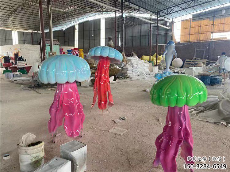 古銅色水母雕塑 大型城市雕塑 商業(yè)街擺件