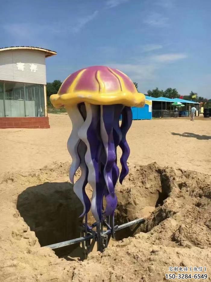 園林水母雕塑 田間彩繪雕塑 仿真擺件 園林水母雕塑 田間彩繪雕塑 仿真擺件