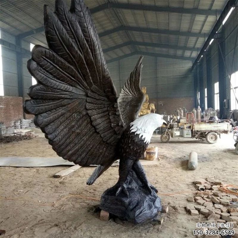 鑄銅仿真老鷹雕塑 店門口園林雕塑 動物小品 鑄銅仿真老鷹雕塑 店門口園林雕塑 動物小品