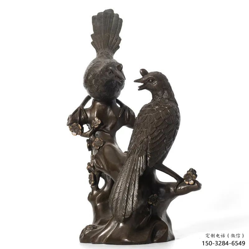 風景區鑄銅喜鵲雕塑 售樓處廣場雕塑 仿古擺件 風景區鑄銅喜鵲雕塑 售樓處廣場雕塑 仿古擺件