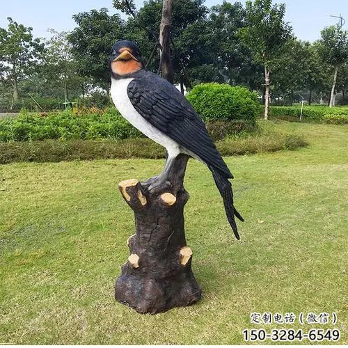 酒店玻璃鋼喜鵲雕塑 庭院仿真雕塑 彩繪小品 酒店玻璃鋼喜鵲雕塑 庭院仿真雕塑 彩繪小品