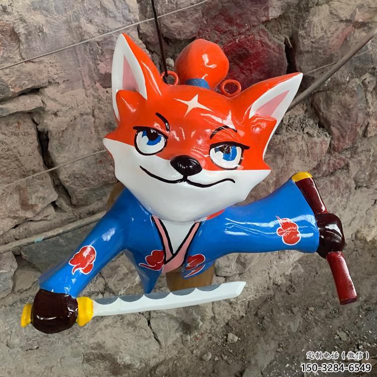 創意狐貍雕塑 步行街店門口雕塑 影視劇小品 創意狐貍雕塑 步行街店門口雕塑 影視劇小品