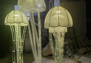 仿真水母雕塑 店門口園林雕塑 海洋生物小品