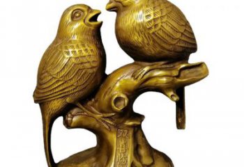 庭院喜鵲雕塑 城市古銅色雕塑 音樂小品