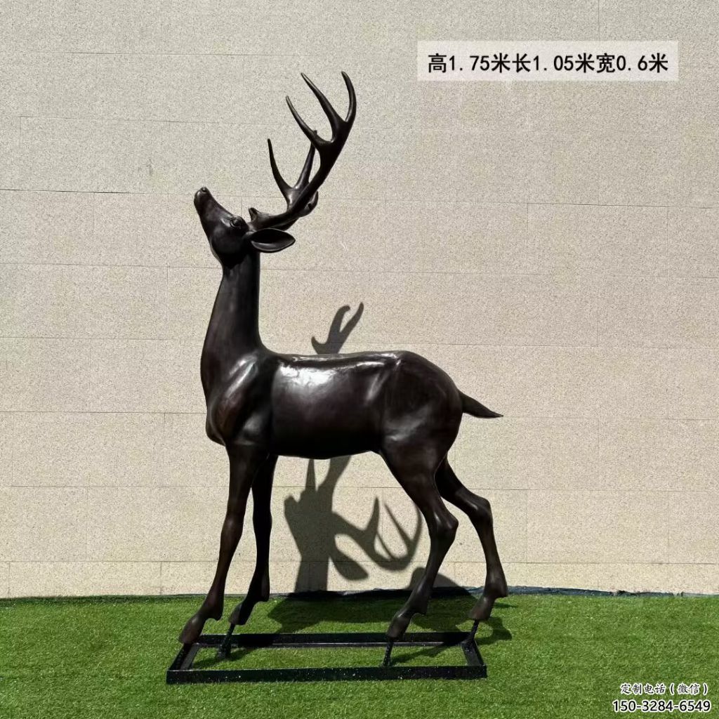 大型鑄銅麋鹿雕塑 步行街宣傳雕塑 仿真擺件 大型鑄銅麋鹿雕塑 步行街宣傳雕塑 仿真擺件