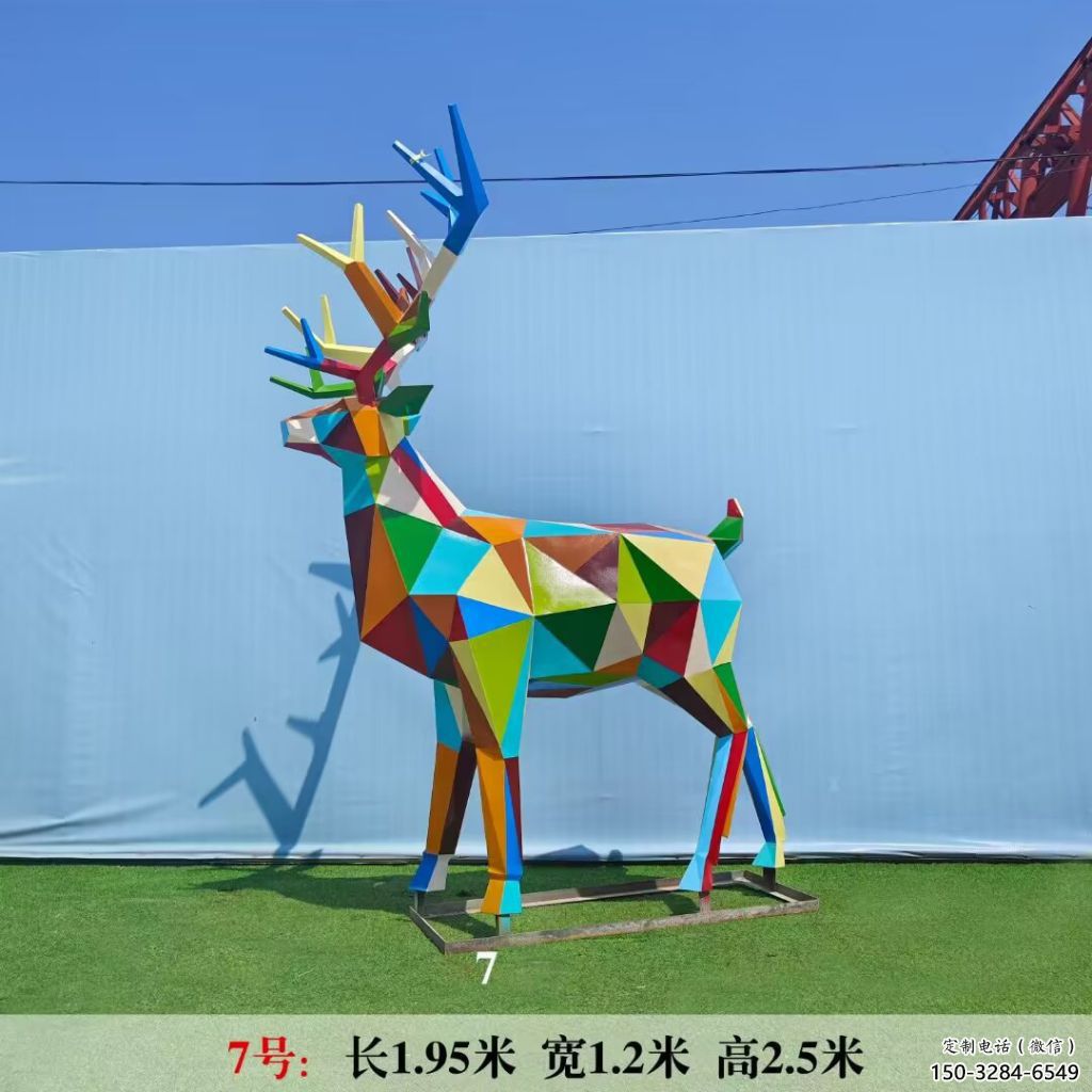 門口不銹鋼麋鹿雕塑 售樓處仿真雕塑 彩繪小品 門口不銹鋼麋鹿雕塑 售樓處仿真雕塑 彩繪小品