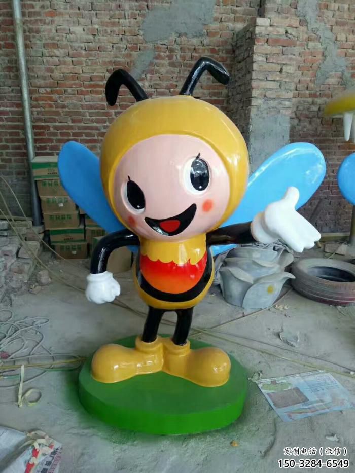抽象蜜蜂雕塑 店門口彩繪雕塑 步行街擺件 抽象蜜蜂雕塑 店門口彩繪雕塑 步行街擺件