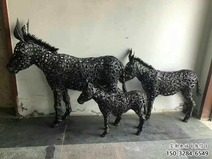 鏤空毛驢雕塑廠家 廣場近代雕塑 門口小品 鏤空毛驢雕塑廠家 廣場近代雕塑 門口小品