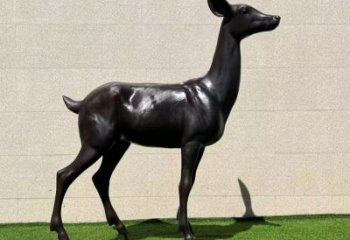 大型玻璃鋼麋鹿雕塑 商業(yè)街廣場雕塑 古銅色擺件