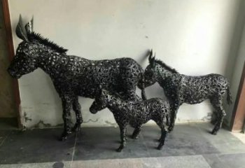 創意毛驢雕塑廠家 步行街店門口雕塑 影視劇小品