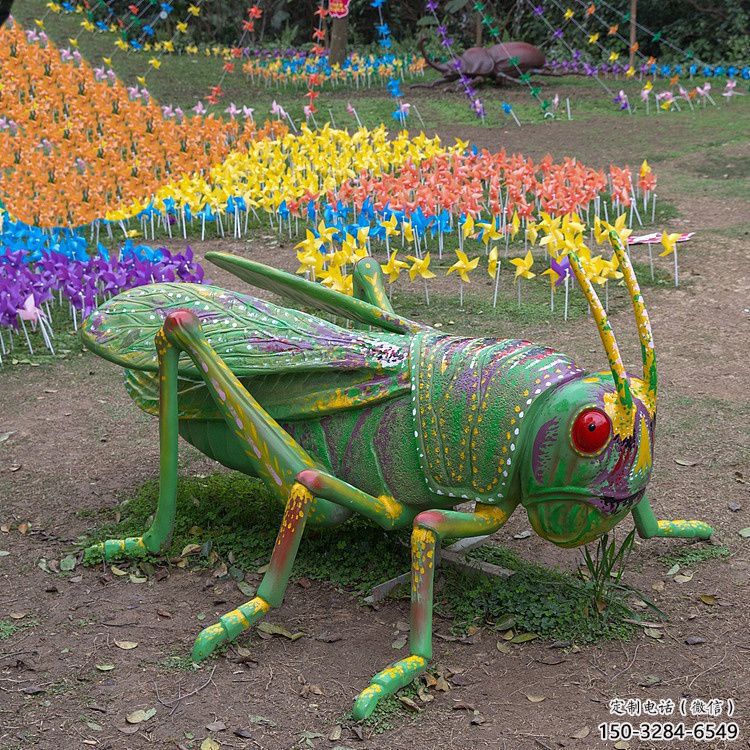店門口蟈蟈雕塑廠家 創意景觀雕塑 仿真擺件 店門口蟈蟈雕塑廠家 創意景觀雕塑 仿真擺件