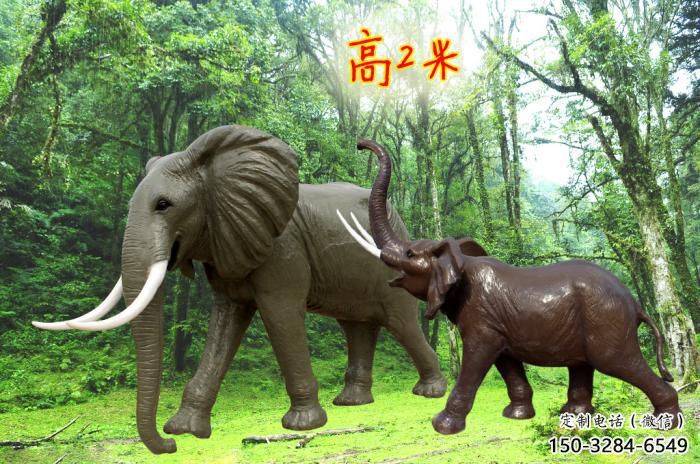 步行街小象雕塑，景觀主題，古銅工藝