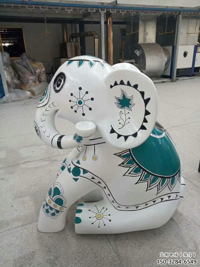 街道小象雕塑,景觀擺件,彩繪工藝 街道小象雕塑,景觀擺件,彩繪工藝