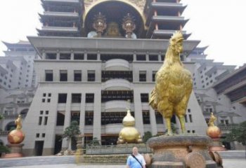 庭院小雞雕塑,動物小品,網格工藝